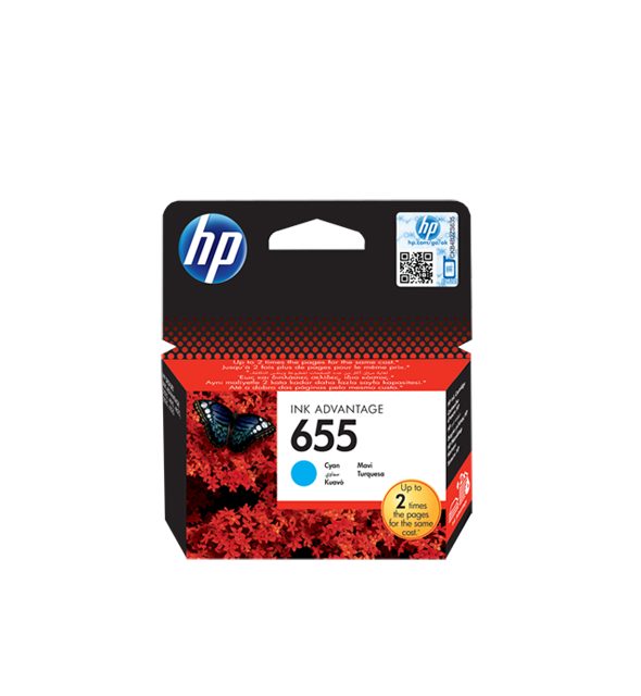 HP 655 Cyan Original Ink Advantage Cartridge