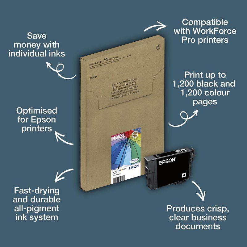 Epson Multipack 4-colour 406XL Umbrella DURABrite Ultra EasyMail Ink
