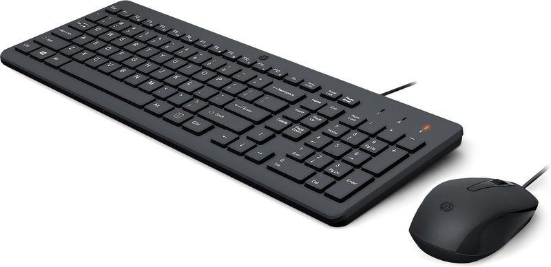HP 150 WIRED MOUSE/KB COMBO FR keyboard Mouse included Home/Office USB Black