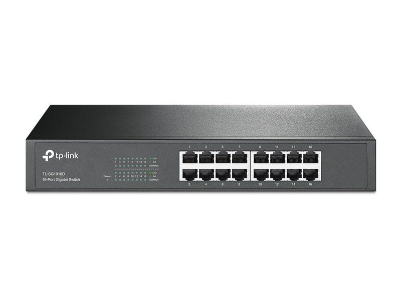 TP-Link TL-SG1016D(UN) network switch Unmanaged L2 Gigabit Ethernet (10/100/1000) Black