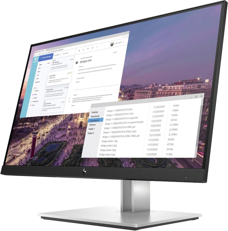 HP E-Series E23 G4 FHD Monitor computer monitor 58.4 cm (23") 1920 x 1080 pixels Full HD LCD Black, Silver