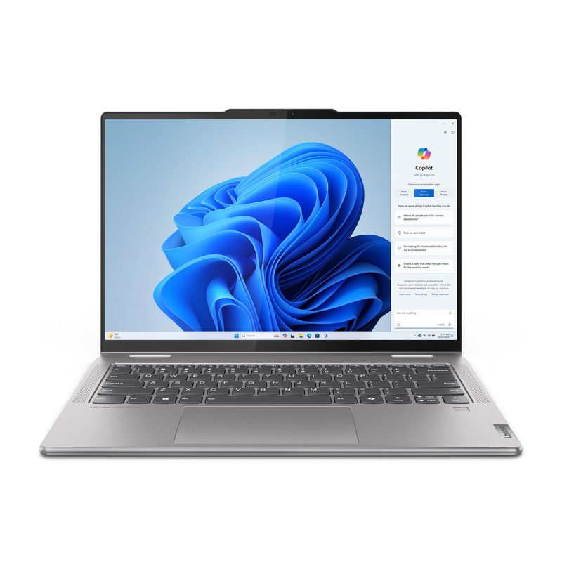 Lenovo Yoga 7 2-in-1 14AHP9 AMD Ryzen™ 5 PRO 8640HS Hybrid (2-in-1) 35.6 cm (14") Touchscreen WUXGA 16 GB LPDDR5x-SDRAM 512 GB SSD Wi-Fi 6E (802.11ax) Windows 11 Home Grey English