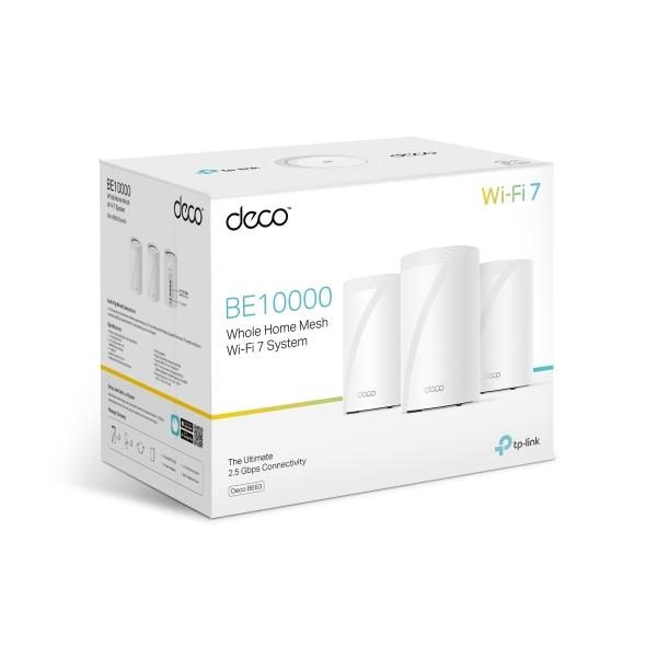 TP-Link Deco BE63 Tri-band (2.4 GHz / 5 GHz / 6 GHz) Wi-Fi 7 (802.11be) White 4 Internal
