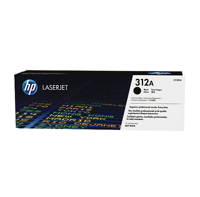 HP 312A Black Original LaserJet Toner Cartridge (CF380A)