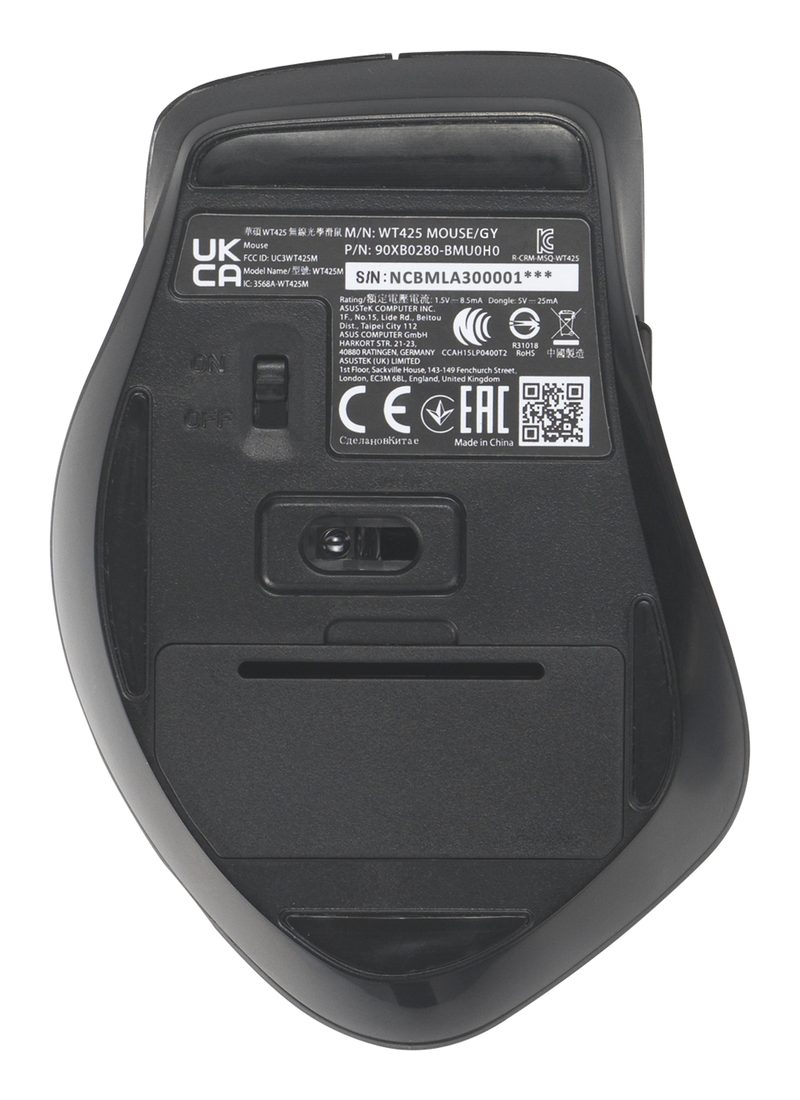 ASUS WT425 mouse Office Right-hand RF Wireless Optical 1600 DPI