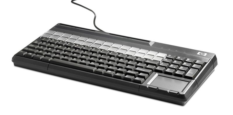 HP POS with MSR Belgium - Tastatur - AZERTY keyboard Office USB Black