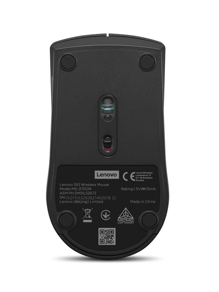 Lenovo 150 mouse Office Ambidextrous RF Wireless Optical 1000 DPI