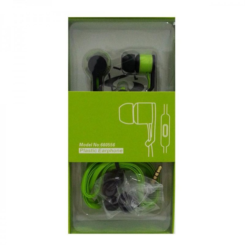 S-Tek [660556] Earphone Green/Black With Mic