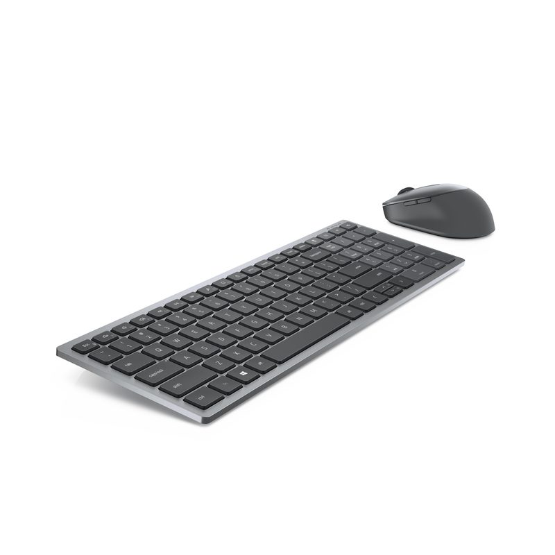 DELL KM7120W keyboard Mouse included Office RF Wireless + Bluetooth US English Grey, Titanium