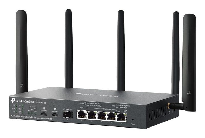 TP-Link Omada ER706WP-4G wireless router Gigabit Ethernet Dual-band (2.4 GHz / 5 GHz) Black