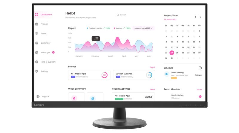 Lenovo D32-45 Monitor