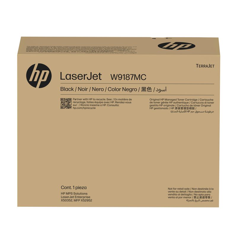 HP W9187MC Black Managed LaserJet Toner Cartridge