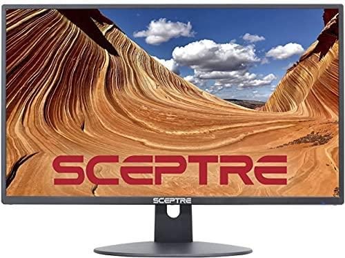 Sceptre 24″ Professional Thin 75Hz 1080p LED Monitor 2x HDMI VGA Build-in Speakers, Machine Black (E248W-19203R Series)