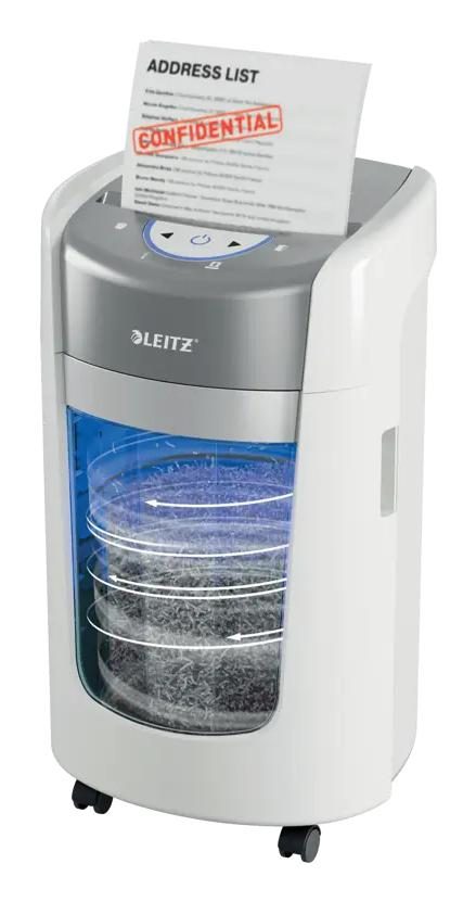 Leitz IQ OptiMax Home Office 225 Micro Cut Paper Shredder Security P5 15L - White