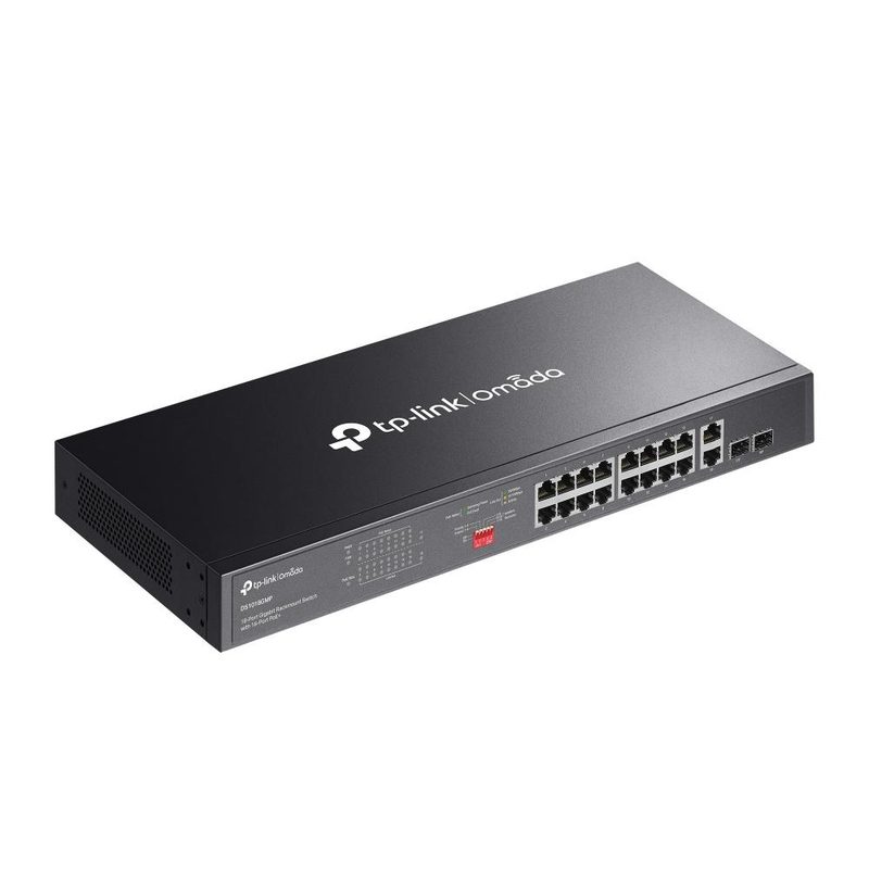 TP-Link Omada DS1018GMP network switch Unmanaged Gigabit Ethernet (10/100/1000) Power over Ethernet (PoE) 1U Black