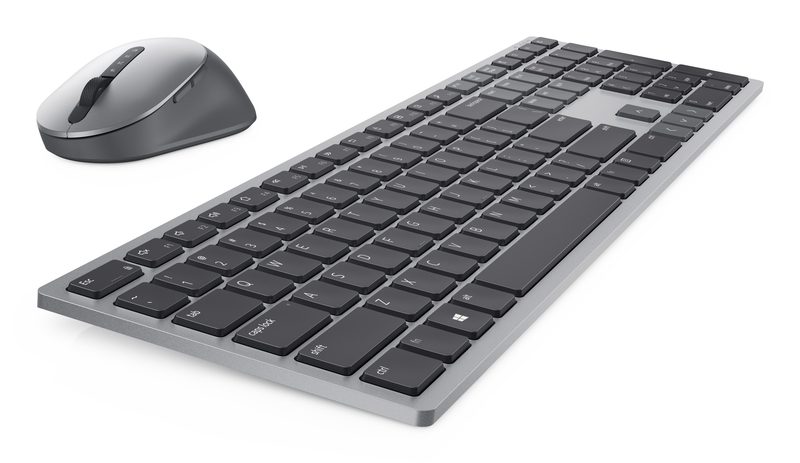 DELL KM7321W keyboard Mouse included Office RF Wireless + Bluetooth US English Grey, Titanium