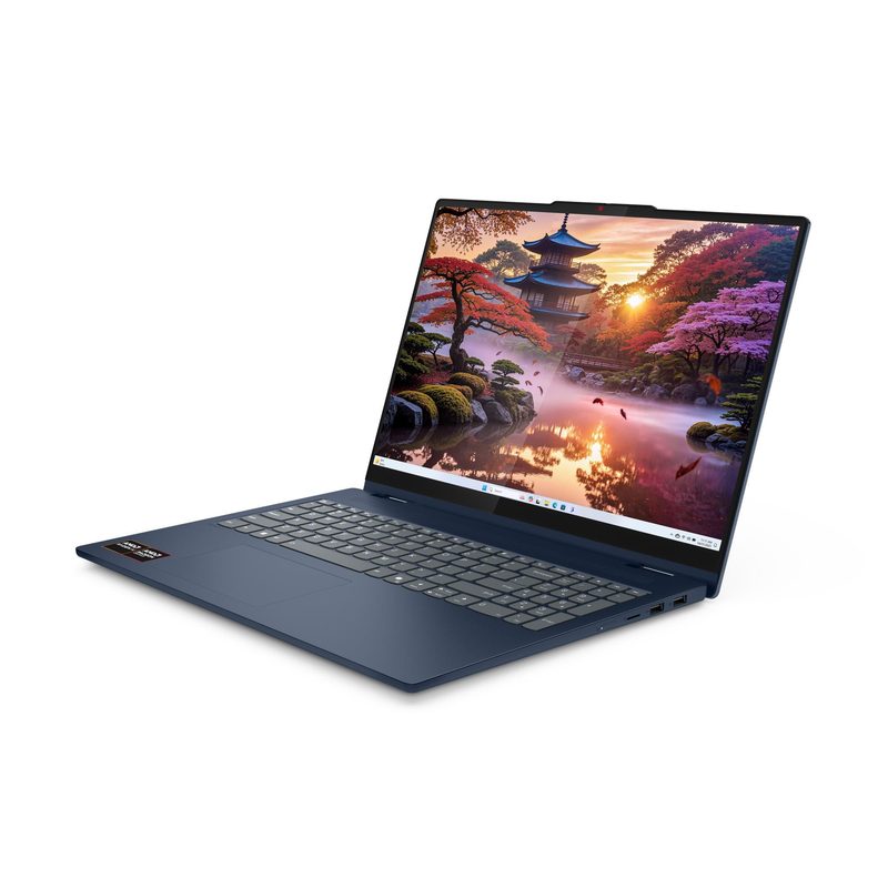 Lenovo IdeaPad 5 2-in-1 16AKP10 Copilot+ PC AMD Ryzen™ AI 5 340 Hybrid (2-in-1) 40.6 cm (16") Touchscreen WUXGA 16 GB LPDDR5x-SDRAM 512 GB SSD Wi-Fi 7 (802.11be) Windows 11 Home Blue German