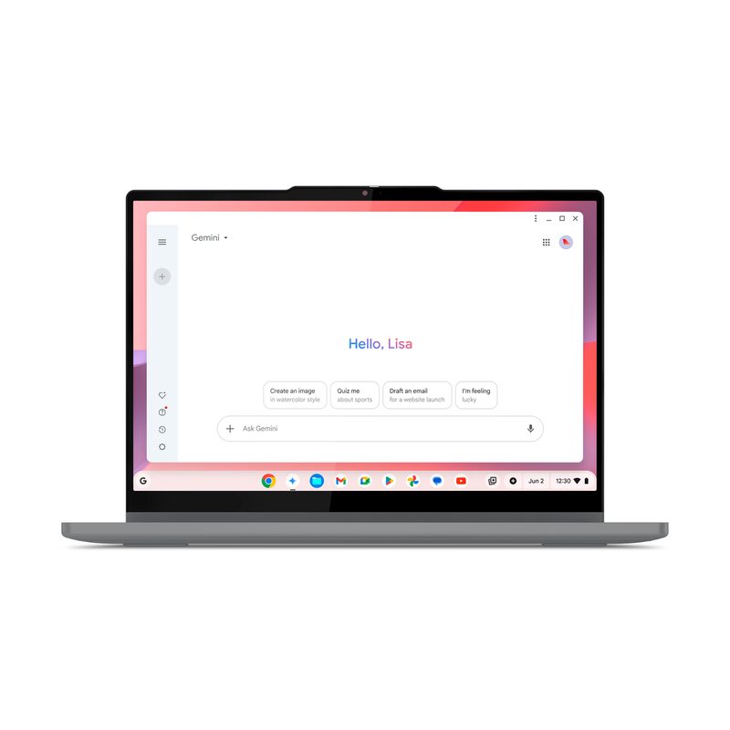 Lenovo Chrome 2in1 14IRU10 Intel Core 5 120U Chromebook 35.6 cm (14") Touchscreen WUXGA 8 GB LPDDR5-SDRAM 128 GB UFS Wi-Fi 6E (802.11ax) ChromeOS Grey English