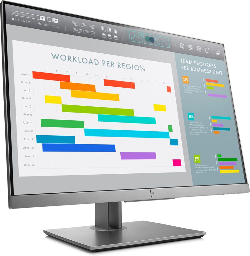 HP EliteDisplay E243i computer monitor 61 cm (24") 1920 x 1200 pixels WUXGA LED Black, Silver