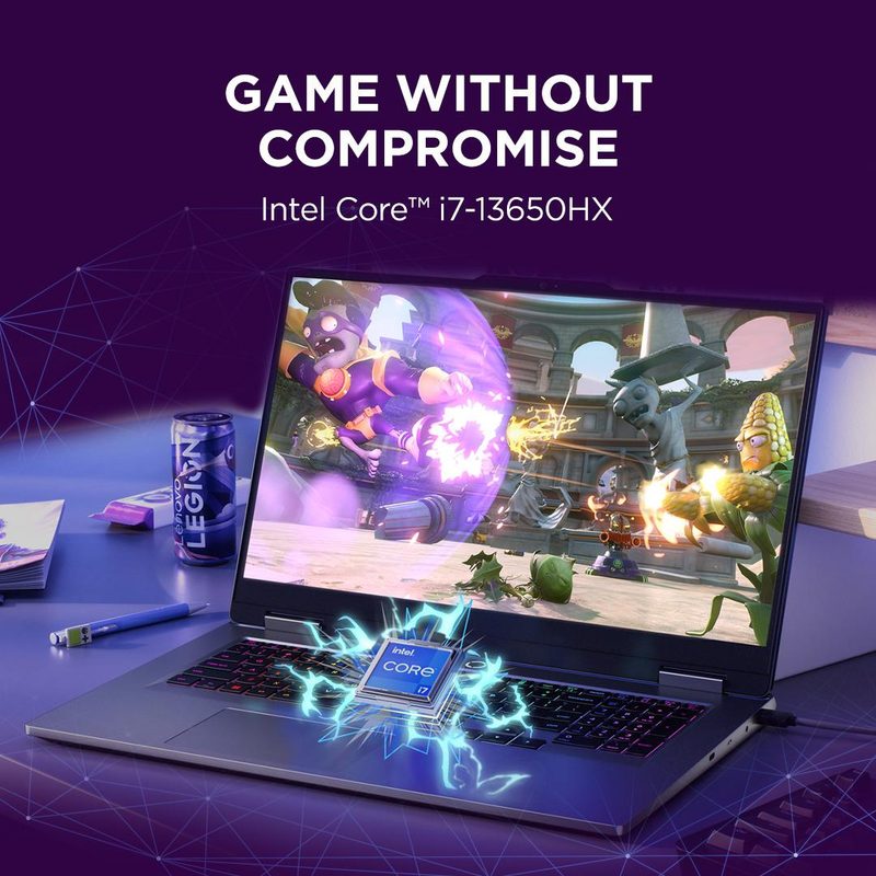 Lenovo LOQ 17IRX10 Intel® Core™ i7 i7-13650HX Laptop 43.9 cm (17.3") Full HD 24 GB DDR5-SDRAM 1 TB SSD NVIDIA® GeForce RTX™ 5050 Wi-Fi 6 (802.11ax) Windows 11 Home Grey English