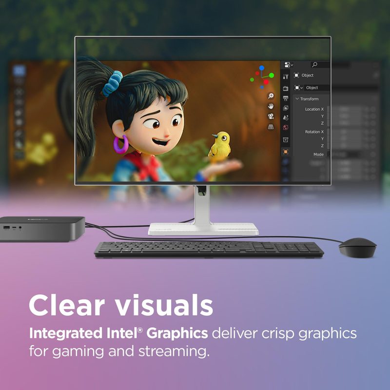 Lenovo IdeaCentre Mini 01IRH10R Intel Core 5 210H 16 GB DDR5-SDRAM 512 GB SSD Windows 11 Home Mini PC Grey