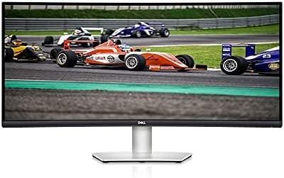 Dell S3422DW – 34-inch WQHD 21:9 Curved Monitor, 3440 x 1440 at 100Hz, 1800R, Built-in Dual 5W Speakers, 4ms Grey-to-Grey Response Time (Extreme Mode), 16.7 Million Colors, Silver
