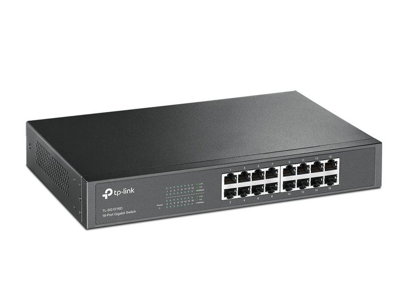 TP-Link TL-SG1016D(UN) network switch Unmanaged L2 Gigabit Ethernet (10/100/1000) Black