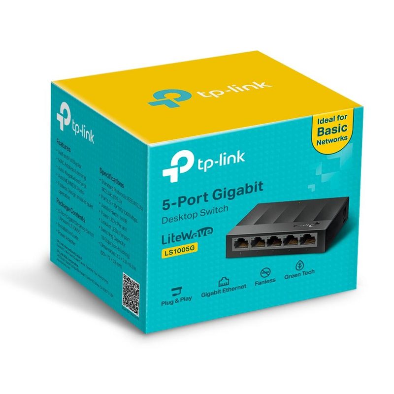 TP-Link LS1005G Unmanaged Gigabit Ethernet (10/100/1000) Black