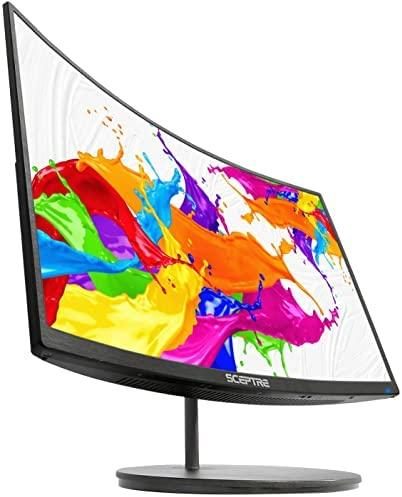 Sceptre Curved 27″ Gaming Monitor R1500 98% sRGB HDMI VGA 75Hz Build-in Speakers, Blue Light Shift Machine Black (C278W-1920RN Series)