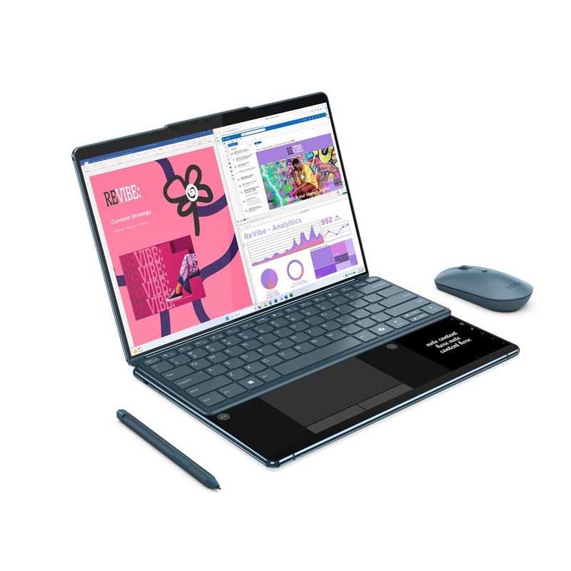 Lenovo Yoga Book 9 13IMU9 Intel Core Ultra 7 155U Hybrid (2-in-1) 33.8 cm (13.3") Touchscreen 2.8K 32 GB LPDDR5x-SDRAM 1 TB SSD Wi-Fi 6E (802.11ax) Windows 11 Home Teal Italian