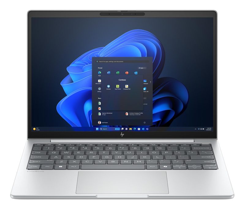 HP EliteBook 8 G1i AI Intel Core Ultra 7 265U Laptop 33.8 cm (13.3") WUXGA 32 GB LPDDR5x-SDRAM 512 GB SSD Wi-Fi 6E (802.11ax) Windows 11 Pro Silver