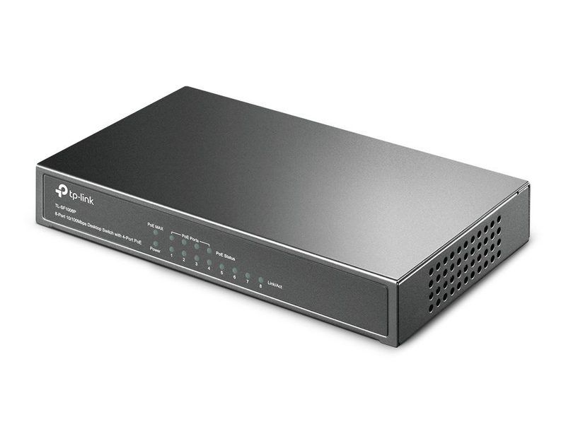 TP-Link TL-SF1008P Unmanaged Fast Ethernet (10/100) Power over Ethernet (PoE) Olive