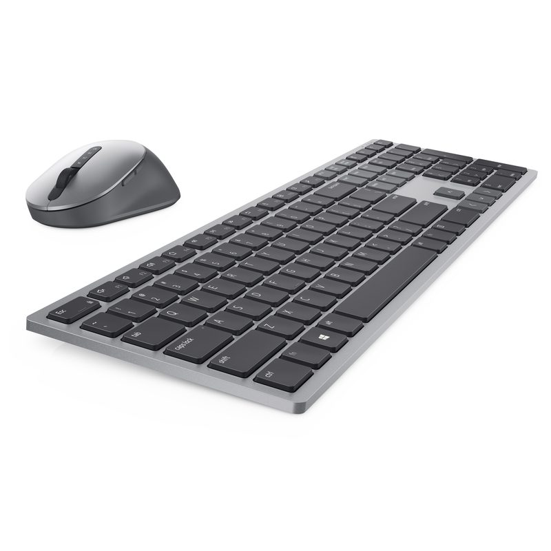 DELL KM7321WGY keyboard Mouse included Office RF Wireless + Bluetooth Canadian Grey, Titanium