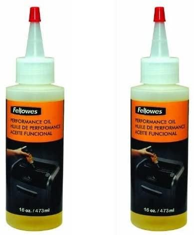 Fellowes Powershred Performance Shredder Oil, 16 oz. Extended Nozzle Bottle (3525010) (Pack of 2)