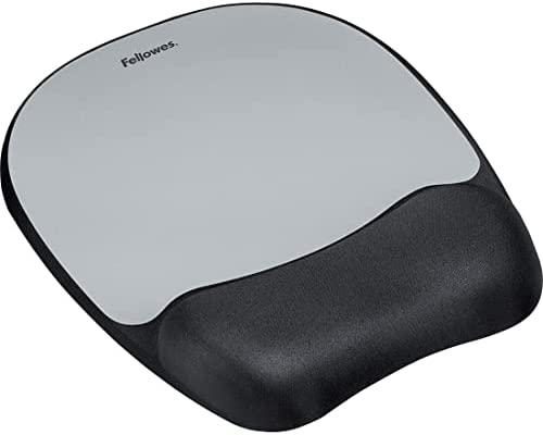 Fellowes, FEL9175801, Memory Foam Mouse Pad/Wrist Rest, 1, Silver