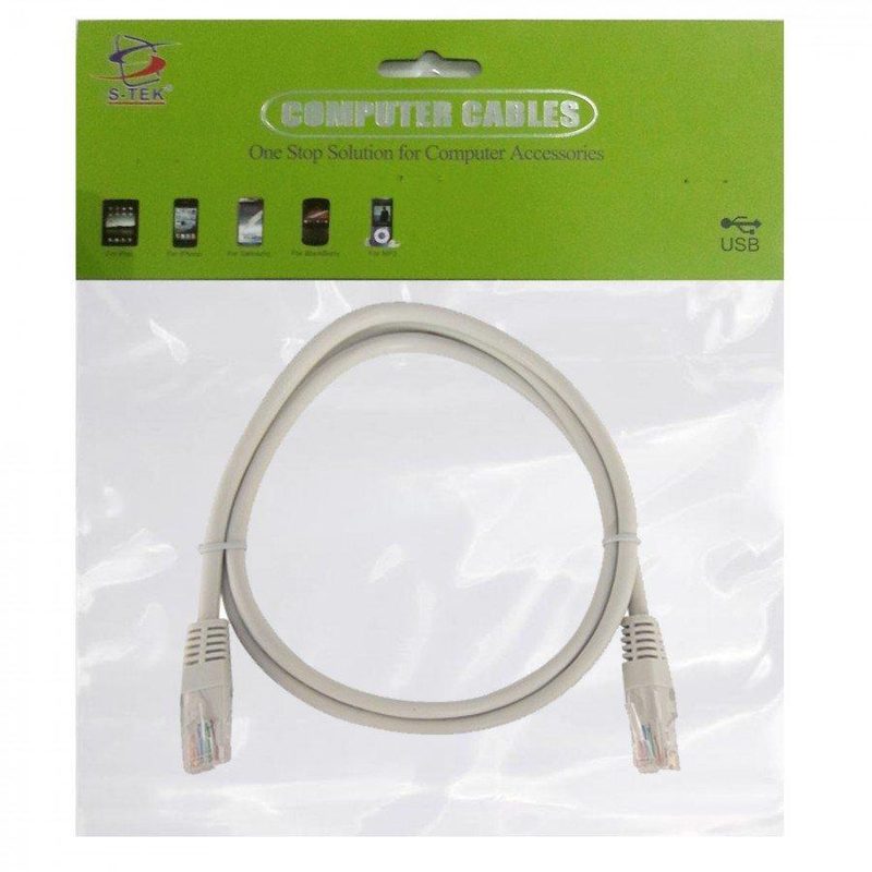 S-Tek [770825] Cat-6 Patch Cable – 5M – Gray