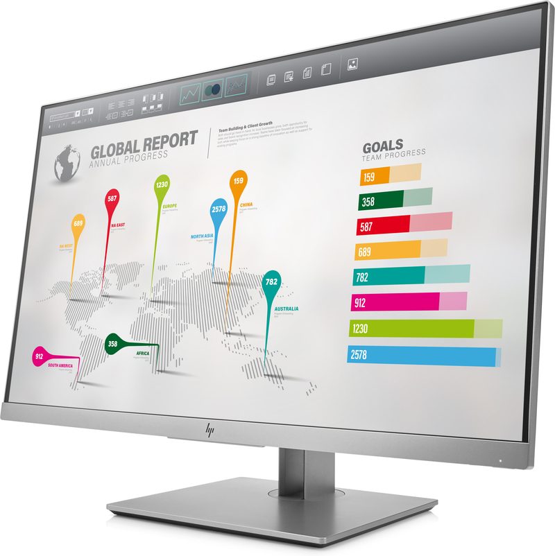 HP EliteDisplay E273q computer monitor 68.6 cm (27") 2560 x 1440 pixels Quad HD LED Black, Silver