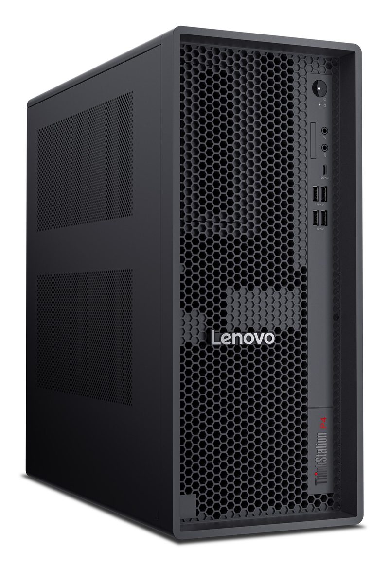 Lenovo ThinkStation P4 AMD Ryzen™ 7 PRO PRO 9745 32 GB DDR5-SDRAM 512 GB SSD NVIDIA RTX A1000 Windows 11 Pro Tower PC Black