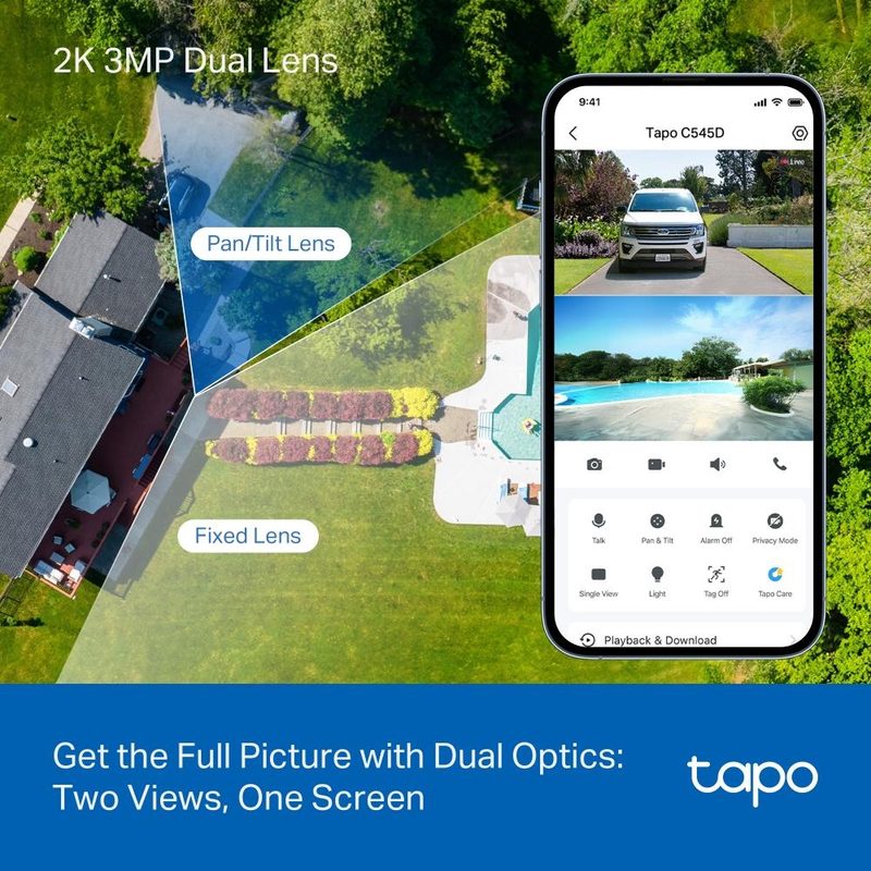 TP-Link Tapo Outdoor Dual Lens Pan/Tilt Security Camera