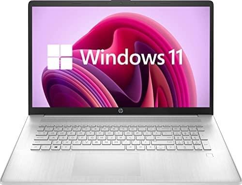 Newest HP Notebook Laptop, 17.3’’ Full HD Display, AMD Ryzen 5 5500U Hexa-Core Processor, 16GB RAM, 512GB PCIe SSD, Fingerprint Reader, Wi-Fi, Webcam, HDMI, Windows 11 Home, Natural Silver