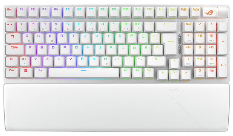 ASUS ROG Strix Scope II 96 Wireless keyboard Gaming USB + RF Wireless + Bluetooth QWERTZ German White