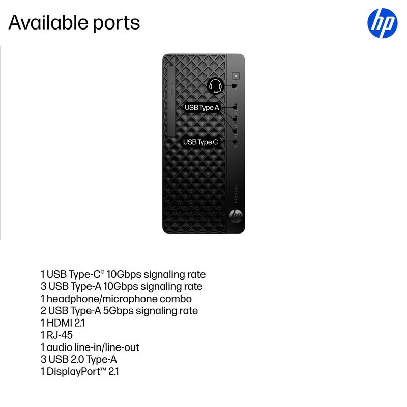 HP ProDesk 4 Tower G1i Wolf Pro Security Edition Intel Core Ultra 5 235 16 GB DDR5-SDRAM 512 GB SSD Windows 11 Pro PC AI PC Black