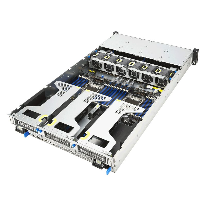 ASUS RS720-E12-RS24G Rack (2U) Black, Silver
