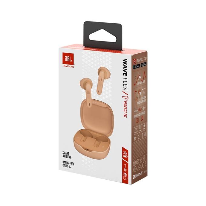 JBL Wave Flex Headset True Wireless Stereo (TWS) In-ear Calls/Music/Sport/Everyday Bluetooth Beige
