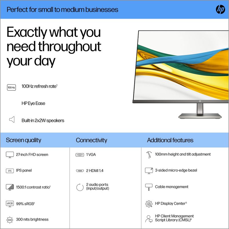 HP Series 5 27 inch FHD Monitor - 527da