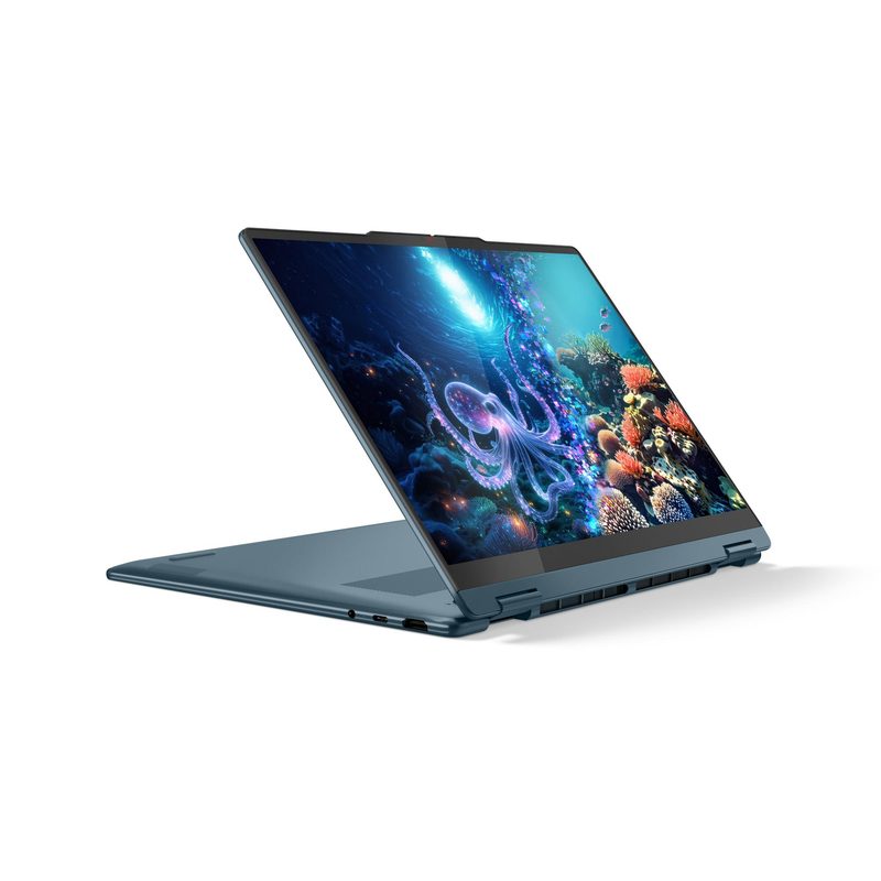 Lenovo Yoga 7 2-in-1 14AKP10 Copilot+ PC AMD Ryzen™ AI 7 350 Hybrid (2-in-1) 35.6 cm (14") Touchscreen 2.8K 32 GB LPDDR5x-SDRAM 1 TB SSD Wi-Fi 7 (802.11be) Windows 11 Home Teal Italian
