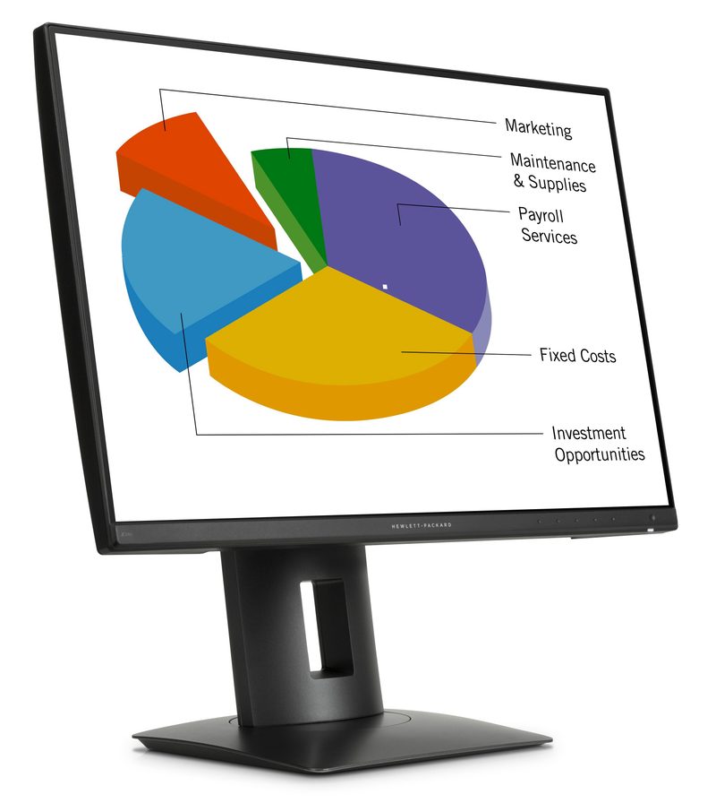 HP Z24n computer monitor 61 cm (24") 1920 x 1200 pixels LED Black