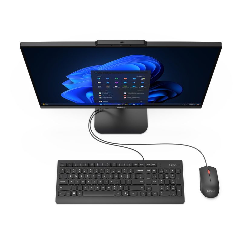 Lenovo V100 Intel Core i3 N-series i3-N305 60.5 cm (23.8") 1920 x 1080 pixels All-in-One PC 16 GB DDR4-SDRAM 256 GB SSD Windows 11 Pro Wi-Fi 6 (802.11ax) Black