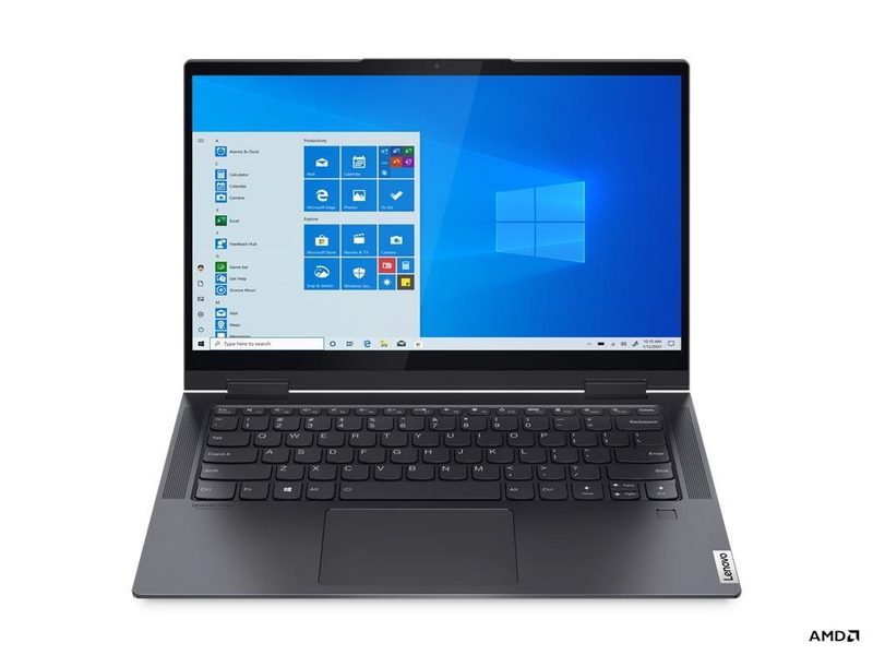 Lenovo Yoga 7 14ACN6 AMD Ryzen™ 7 5800U Hybrid (2-in-1) 35.6 cm (14") Touchscreen Full HD 16 GB LPDDR4x-SDRAM 512 GB SSD Wi-Fi 6 (802.11ax) Windows 11 Home Grey