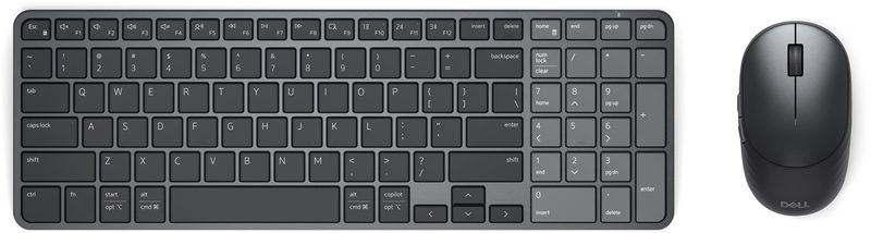 DELL Pro 7 KM746 keyboard Mouse included Universal RF Wireless + Bluetooth Latin American Spanish Graphite